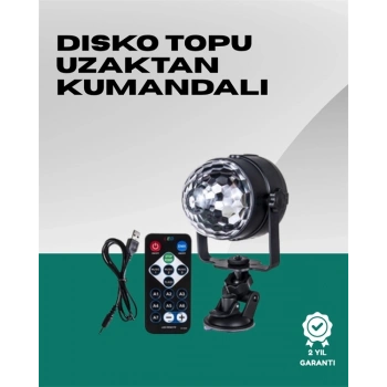 CEYLAN ADAM 7 Farklı Aydınlatma Modu ve Ses Sensörlü Disko Topu Lambası