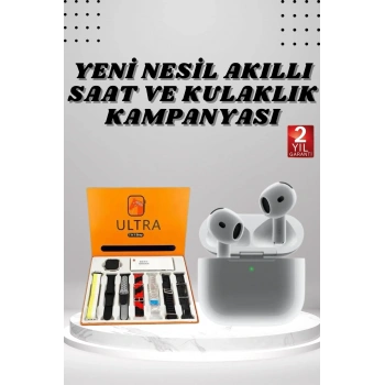 CEYLAN ADAM 7 Kordonlu Akıllı Saat Ve 3.Nesil Kulaklık Dokunmatik Ekran Sesli Görüşme Yapabilen