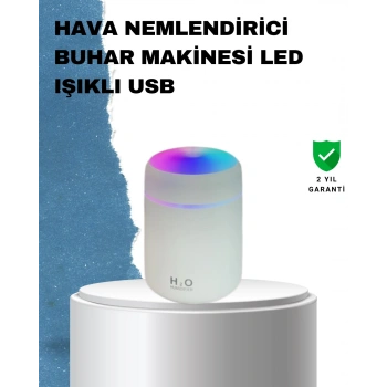 CEYLAN ADAM ABS Gövdeli 300ml USB Nemlendirici – Beyaz, Gri, Pembe Renk