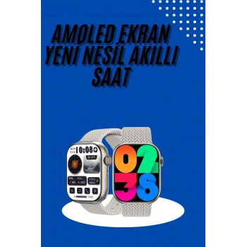 CEYLAN ADAM Akıllı Kol Saat Amoled Ekran Android ve İOS Uyumlu Arama Konuşma