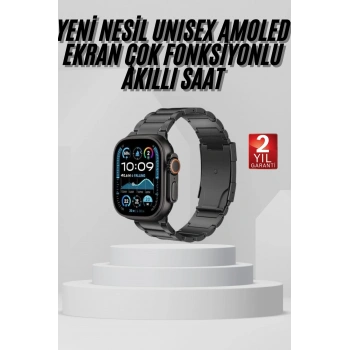 CEYLAN ADAM Akıllı Saat Arama Konuşma GPS ve NFC Özelliği 3 Kordonlu Amoled Ekran