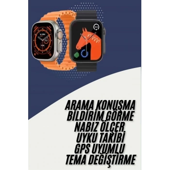 CEYLAN ADAM Akıllı Saat Kordon Hediyeli Güçlü Batarya Kapasiteli Titreşimli Bildirim Görme Unisex