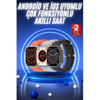 CEYLAN ADAM Akıllı Saat Ultra Android & İOS Uyumlu Arama Bildirim Özellikli