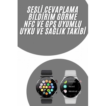 CEYLAN ADAM Akıllı Saat Uyku ve Sağlık Takibi NFC Uyumlu Bluetoooth Bağlantılı Android İOS Uyumlu