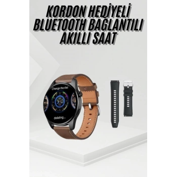 CEYLAN ADAM Akıllı Saat Yuvarlak Ekran Sesli Görüşme Özellikli Siyah Akıllı Unisex Kol Saati