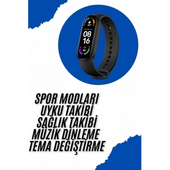 CEYLAN ADAM Akıllı Uyumlu Bileklik M6 Adımsayar Spor Modları Çağrı Görme Türkçe Menü