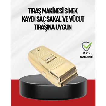 CEYLAN ADAM Altın Kaplama Kablolu Erkek Tıraş Makinesi Favori Aparatlı