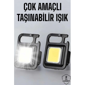 CEYLAN ADAM Anahtarlık Çok Amaçlı Mıknatıslı Taşınabilir Işık Led Şarjlı