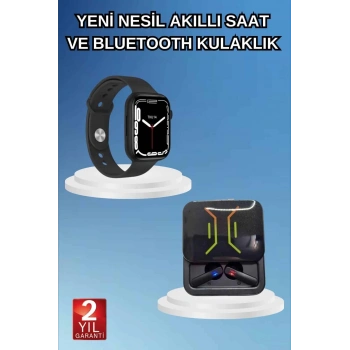 CEYLAN ADAM Bluetooth Bağlantılı Kablosuz Kulaklık ve Yeni Nesil Akıllı Saat 5.0 Bluetooth