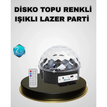 CEYLAN ADAM Bluetooth Hoparlörlü LED Disko Işığı Müzik Ritim Duyarlı ve Taşınabilir