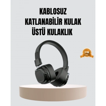 CEYLAN ADAM Bluetooth Kablosuz Kulak Üstü Kulaklık Katlanabilir Konforlu ve Şık Tasarımlı