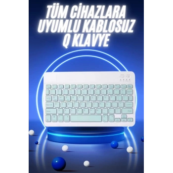 CEYLAN ADAM Bluetooth Şarj Edilebilir Mini Q Klavye Kablosuz Taşınabilir