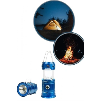 CEYLAN ADAM Büyük Boy Güneş Enerjili Kamp Feneri Işıldak Lamba USB Şarjlı