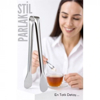 CEYLAN ADAM Çelik Şeker Maşası 13 CM | Buz, Limon ve Küp Şeker Servis Maşası