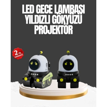 CEYLAN ADAM Çocuk Odası İçin Müzikli ve Işıklı Robot Projektör