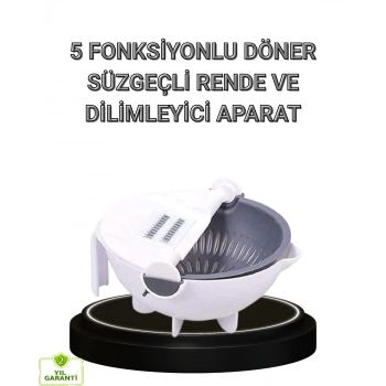 CEYLAN ADAM Çok Fonksiyonlu Döner Rende Süzgeç Hazneli Ergonomik Sebze Doğrayıcı