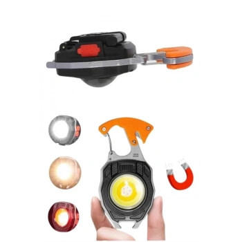 CEYLAN ADAM Çok İşlevli Acil Durum Işığı USB Şarjlı Cep Feneri 7 Farklı Mod