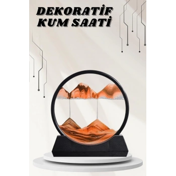 CEYLAN ADAM Dekoratif Kum Sulu Kum Saati Yuvarlak Şık Kum Tablosu Kum Saati Şeklinde Kum Tablo