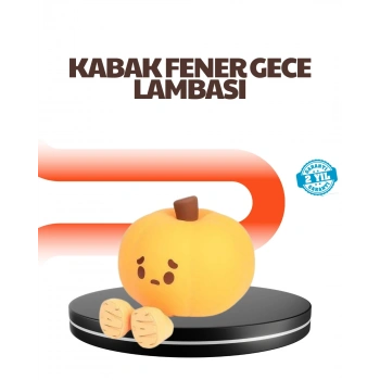 CEYLAN ADAM Dekoratif Pumpkin Gece Lambası Şarjlı Dokunmatik LED Işık