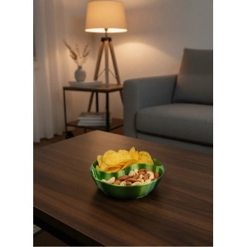 CEYLAN ADAM Dekoratif Yeşil Çerezlik Kase 4’lü Set 3x12 cm