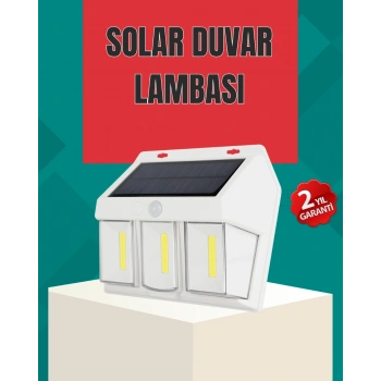 CEYLAN ADAM Dış Mekan Solar Duvar Lambası – 120° Hareket Algılama, 3 Işık Modu