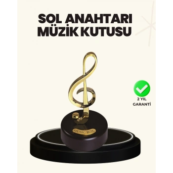 CEYLAN ADAM Dönen Sol Anahtarı Figürlü Müzik Kutusu Şık Hediyelik Dekor