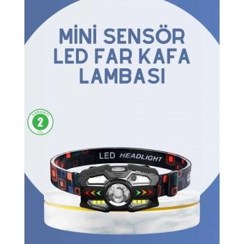 CEYLAN ADAM El Sensörlü LED Far Suya Dayanıklı Şarjlı Kafa Lambası