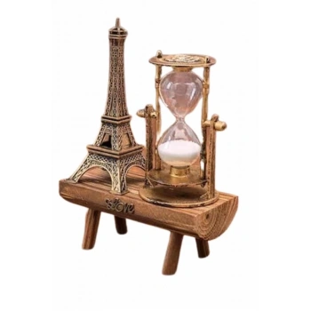 CEYLAN ADAM Eyfel Kuleli Kum Saati Dekoratif Hediyelik Eşya Retro Eyfel Kulesi