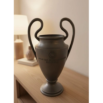 CEYLAN ADAM Füme Kupa 25cm UEFA Model Dekoratif Ödül Biblosu