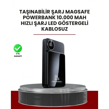 CEYLAN ADAM Gerçek Zamanlı Güç Göstergeli Manyetik USB-C Taşınabilir Powerbank