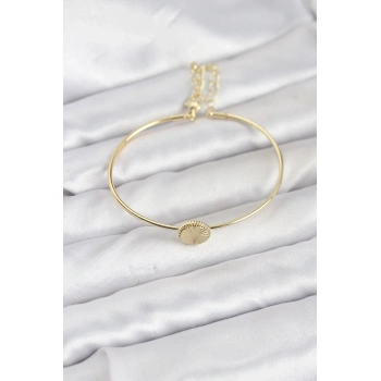 CEYLAN ADAM Gold Renk Pirinç Model Kadın Bileklik