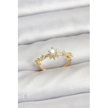 CEYLAN ADAM Gold Renk Pirinç Yıldız Model Kadın Yüzük