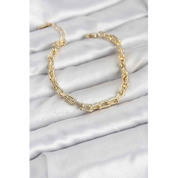 CEYLAN ADAM Gold Renk Tifani Model Pirinç Kadın Bileklik