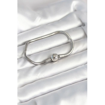 CEYLAN ADAM Gümüş Renk Pirinç Charm Bileklik