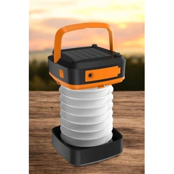 CEYLAN ADAM Güneş Enerjili Led Lamba Kamp Lambası Katlanabilir Lamba USB Şarjlı