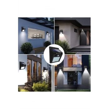 CEYLAN ADAM Güneş Enerjili Sensörlü Duvar Lambası Bahçe Lamba Suya Dayanıklı Bahçe Aydınlatma