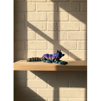 CEYLAN ADAM Hareketli Kurt Rainbow dekoratif esnek figür 10x24 cm