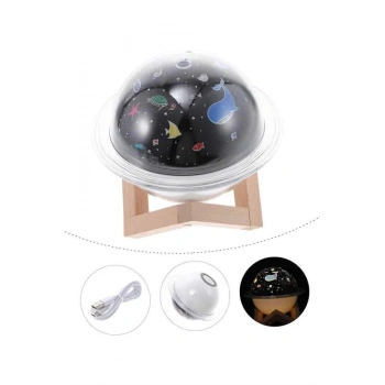 CEYLAN ADAM Hava Nemlendirici Led Işıklı Gece Lambası Yıldız Görünümlü Renk Değiştiren