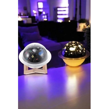 CEYLAN ADAM Hava Nemlendirici Masa ve Gece Lambası USB Projeksiyon Aromaterapi