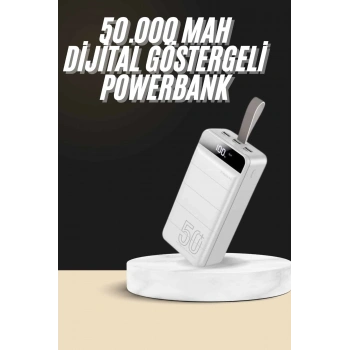 CEYLAN ADAM Hızlı Taşınabilir 50.000 Mah Powerbank Led Ekran Android ve İOS Uyumlu