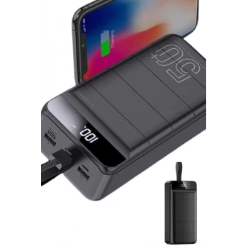 CEYLAN ADAM Hızlı Taşınabilir 50.000 Mah Powerbank Led Ekran Android ve İOS Uyumlu