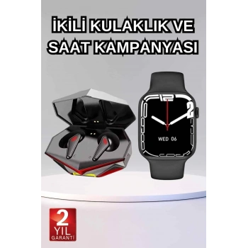 CEYLAN ADAM İkili Set Dev Kampanya Ucuz Kulaklık Ucuz Akıllı Saat Gürültü Önleyici Uzun Pil Ömrü