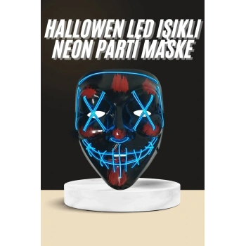 CEYLAN ADAM Işıklı Led Maske Parti Eğlence Maskesi Hallowen Neon Maske