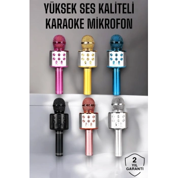 CEYLAN ADAM Kablosuz Bluetooth Karaoke Mikrofon USB ve AUX Girişli, Yüksek Ses Kalitesi