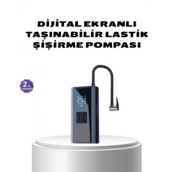CEYLAN ADAM Kablosuz Dijital Lastik Şişirme Pompası LED Işıklı 80W