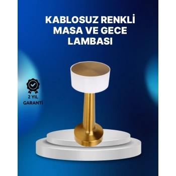 CEYLAN ADAM Kablosuz Dokunmatik Masa Lambası – Şık Modern Metal Gövde, USB Şarjlı