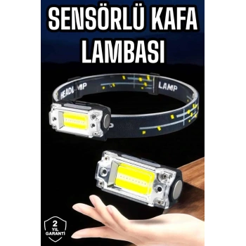 CEYLAN ADAM Kafa Lambası El Fenerli Kamp Lambası USB Şarjlı Esnek Lamba