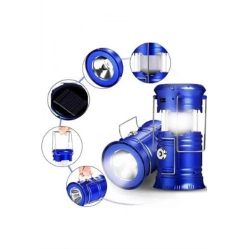 CEYLAN ADAM Kamp Lambası Solar Şarjlı Kızaklı Kamp Feneri Led Lamba Işıldak