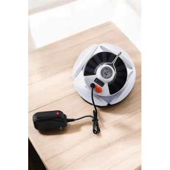 CEYLAN ADAM Katlanabilir Taşınabilir Kamp Lambası Işıldak Beyaz Işık Güneş Enerjili Solar Aydınlatma