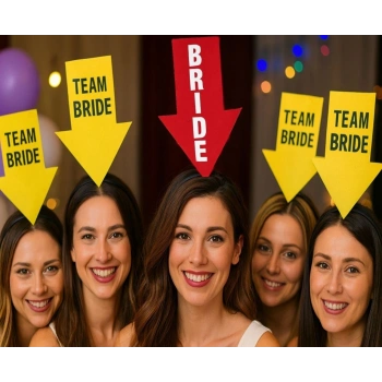 CEYLAN ADAM Kişiselleştirilebilir Ok Taç – Üzerine Yazı Yazılabilen Parti Tacı Kırmızı Renk